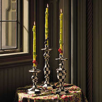 Courtly Check Medium Enamel Candlestick