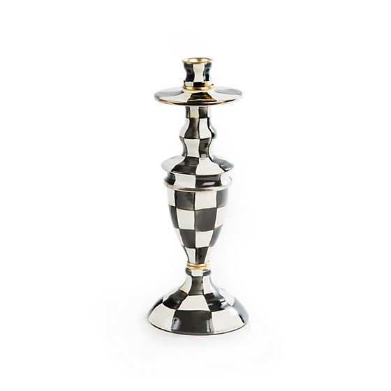 Courtly Check Medium Enamel Candlestick