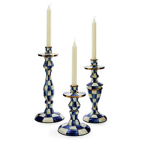 Royal Check Medium Candlestick