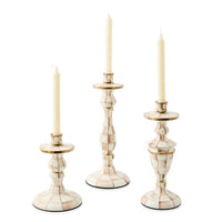 Mocha Check Medium Candlestick