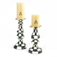 Courtly Check Medium Pillar Candlestick