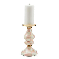 Rosy Check Medium Pillar Candlestick