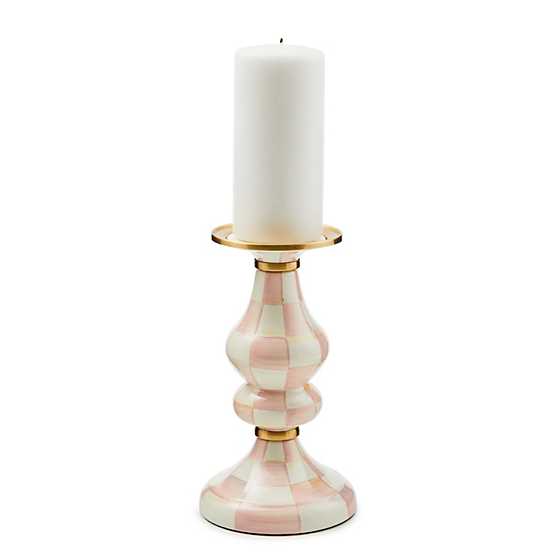 Rosy Check Medium Pillar Candlestick