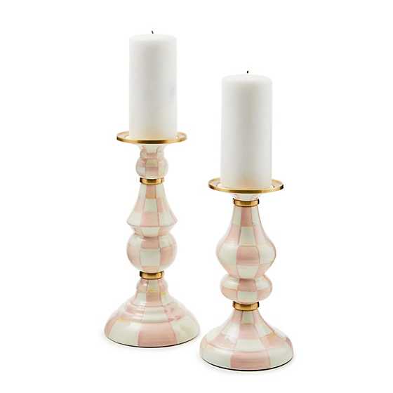 Rosy Check Large Pillar Candlestick