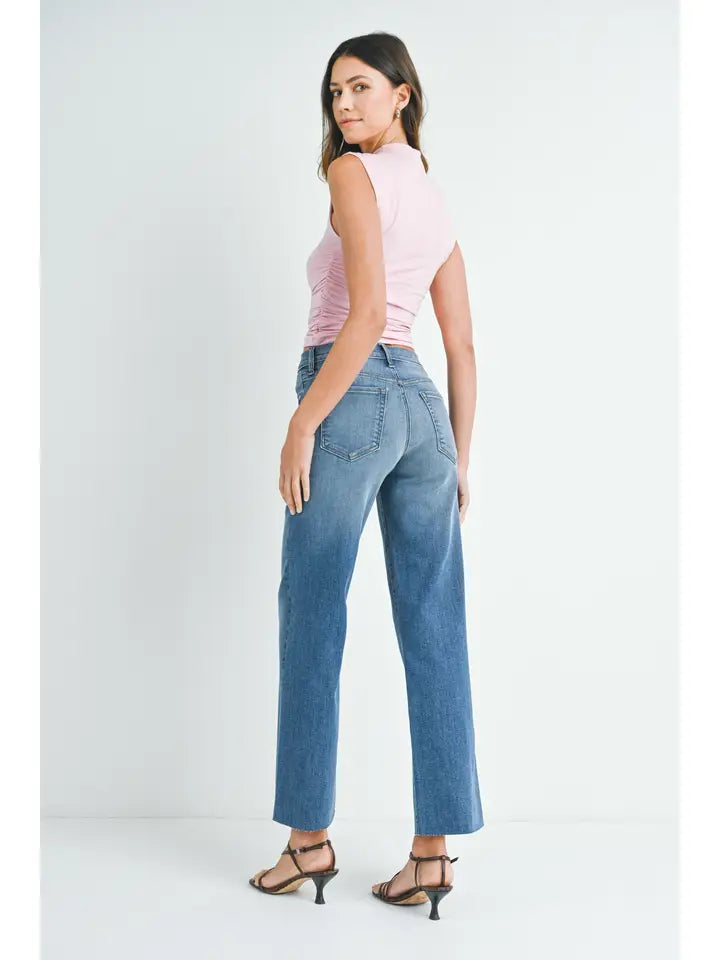 Slim Palazzo w/ Scissor Cut Jeans