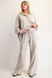 Snow Washed Cargo Sweatpants