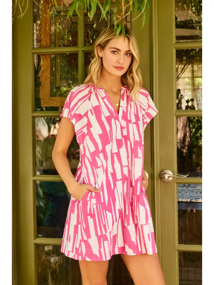 Print Mini Tunic Dress