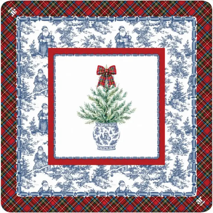 Tartan Toile Noël Mahjong Mat