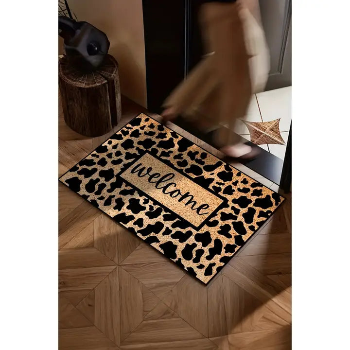 Stylish Animal Print Welcome Doormat