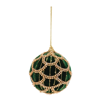 Ball Ornament 4”D Plastic/Polyester