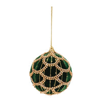 Ball Ornament 4”D Plastic/Polyester