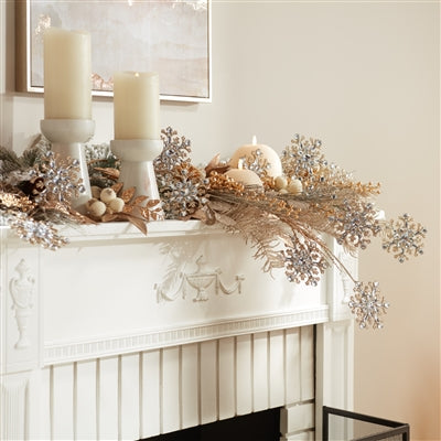 Snowflake Spray 32”H Plastic