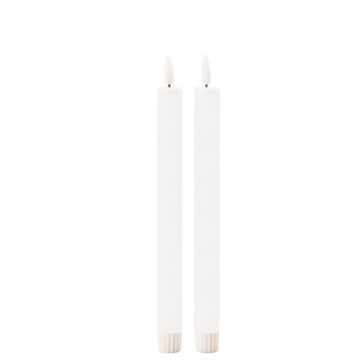 FIA Wick Taper Candle WH (Set of 2) 9.5”H Wax/Plastic