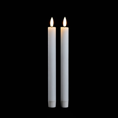 FIA Wick Taper Candle WH (Set of 2) 9.5”H Wax/Plastic