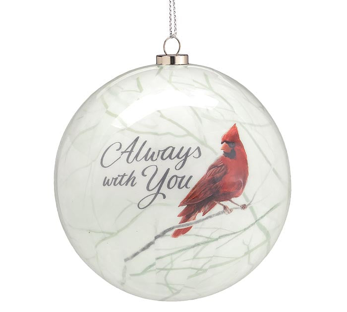 4" CARDINAL PAPER MACHE ORNAMENT