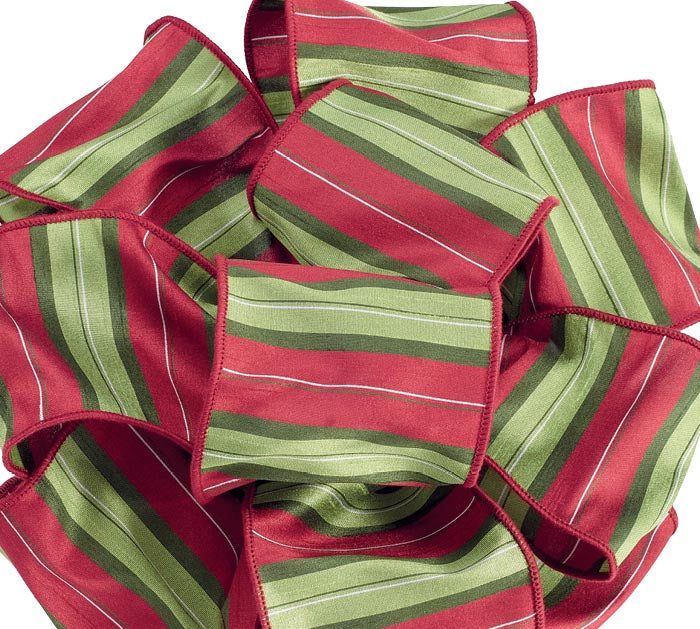 #100 CHRISTMAS STRIPE RIBBON