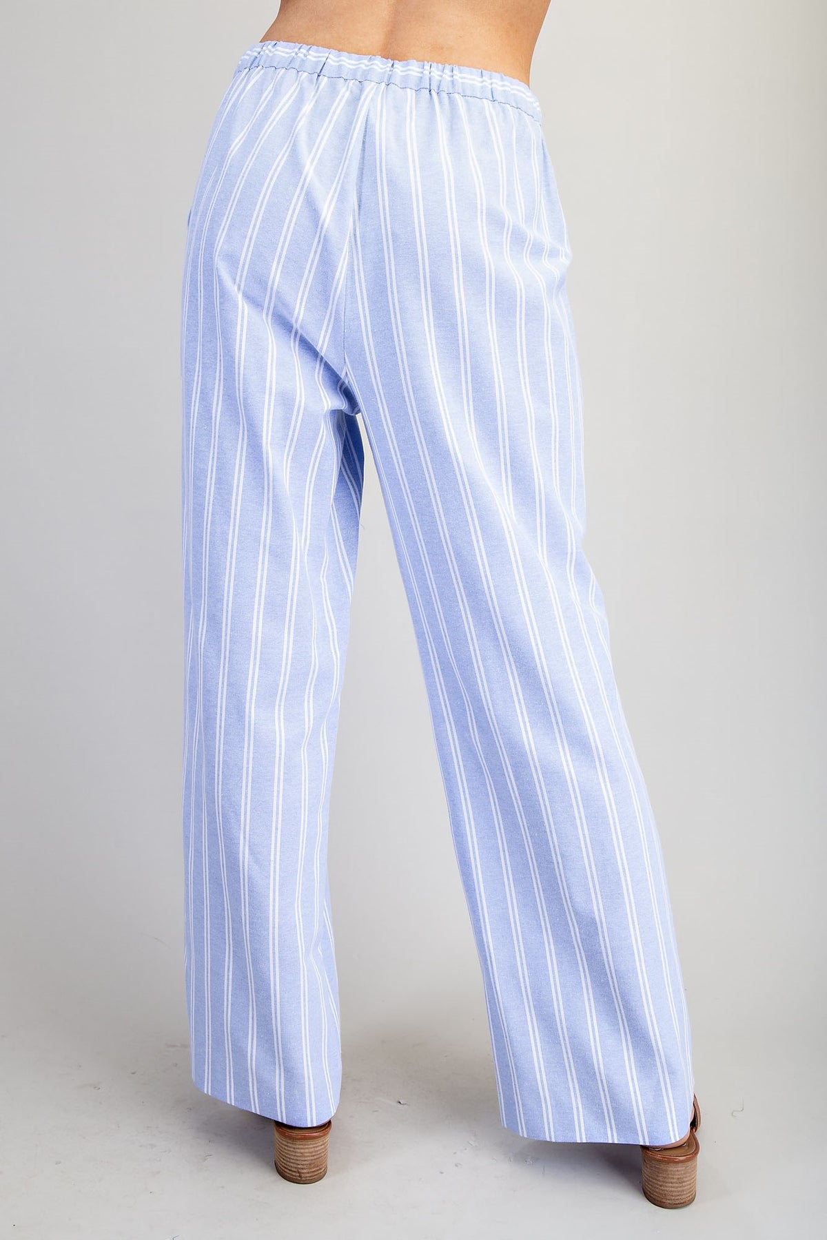 Striped Side Pocket Straight Leg Pants