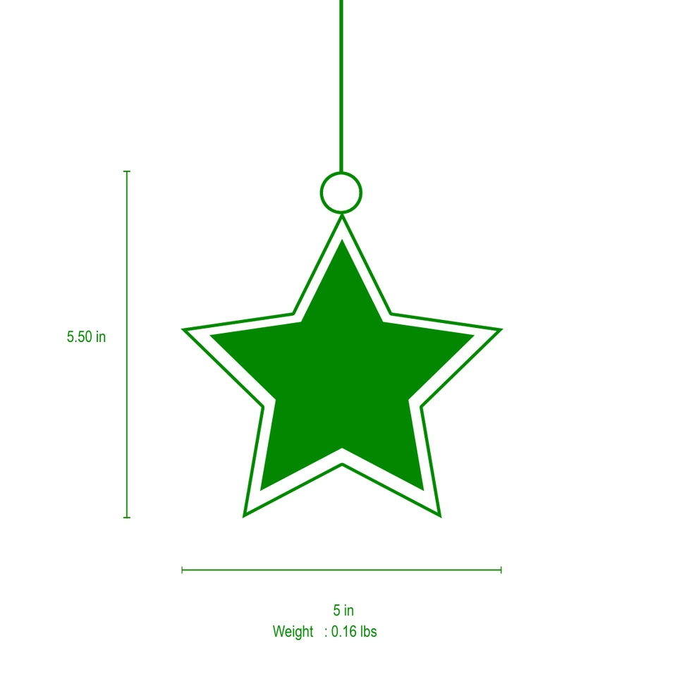 Tartan Plaid Enameled North Star Ornament