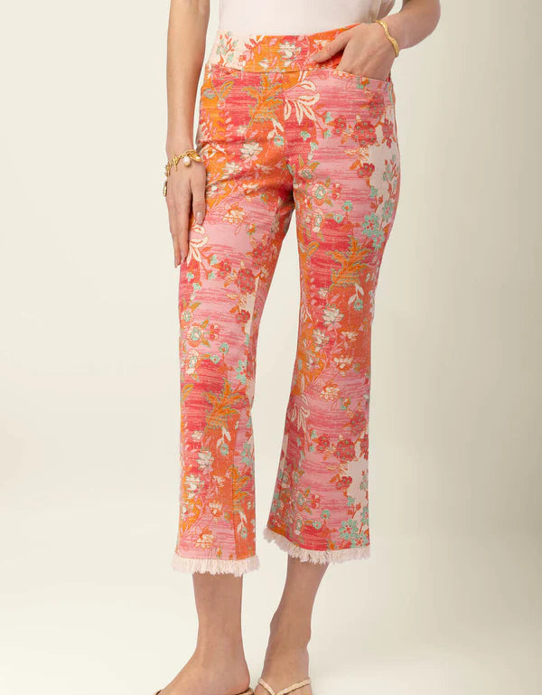 Maren Fringe Pant Castillo Floral Abstract