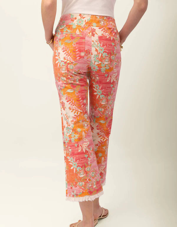 Maren Fringe Pant Castillo Floral Abstract