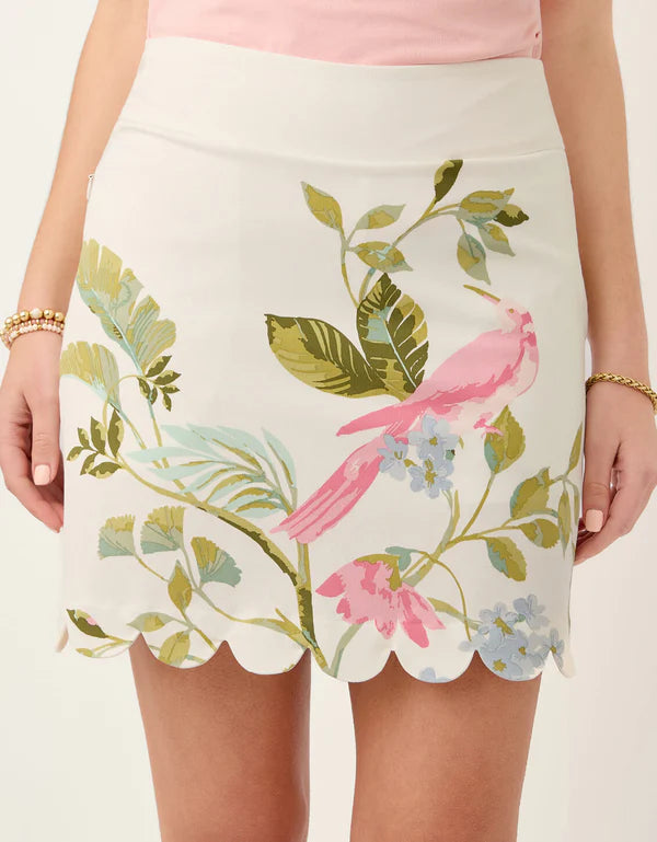 Matilda Scallop Skort Seawall Birds Sugar