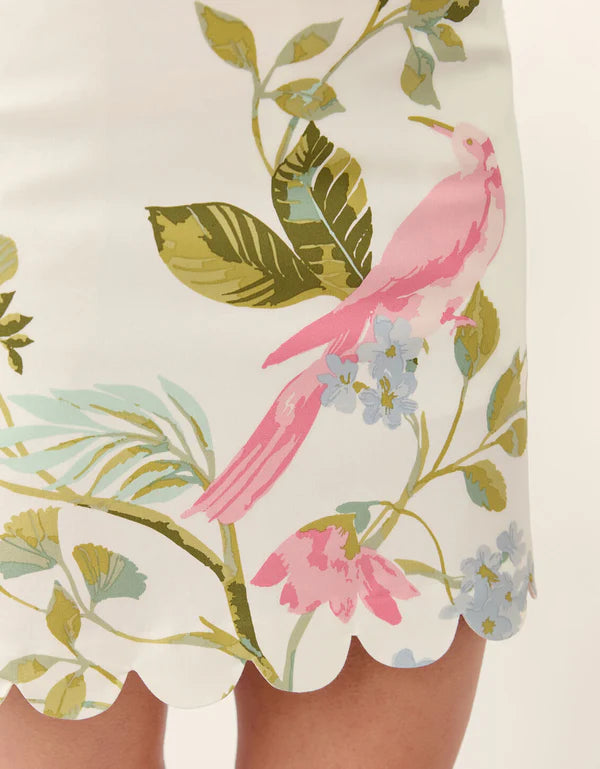 Matilda Scallop Skort Seawall Birds Sugar