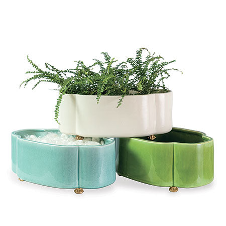 Carol Oval Apple Green Planter