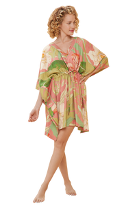 Beach Cover Up - Delicate Tropical, Candy