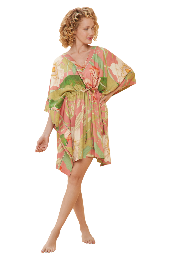 Beach Cover Up - Delicate Tropical, Candy
