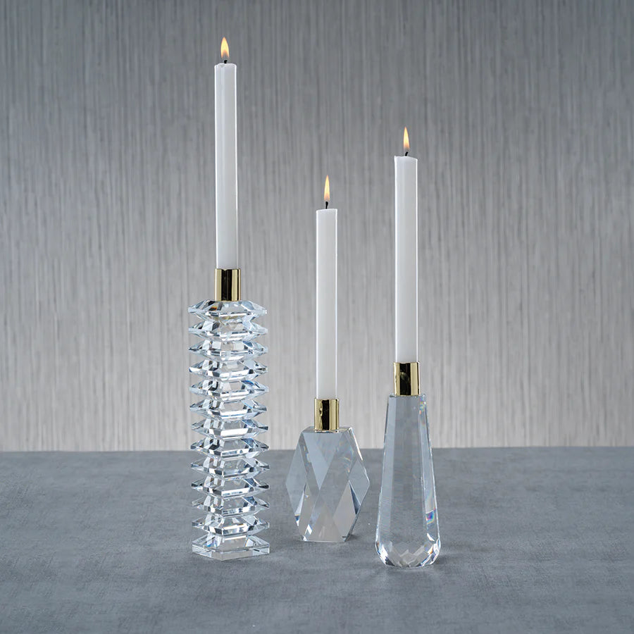 Florence Faceted Crystal Candleholder