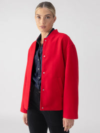 Modern Bomber Jacket Mars Red