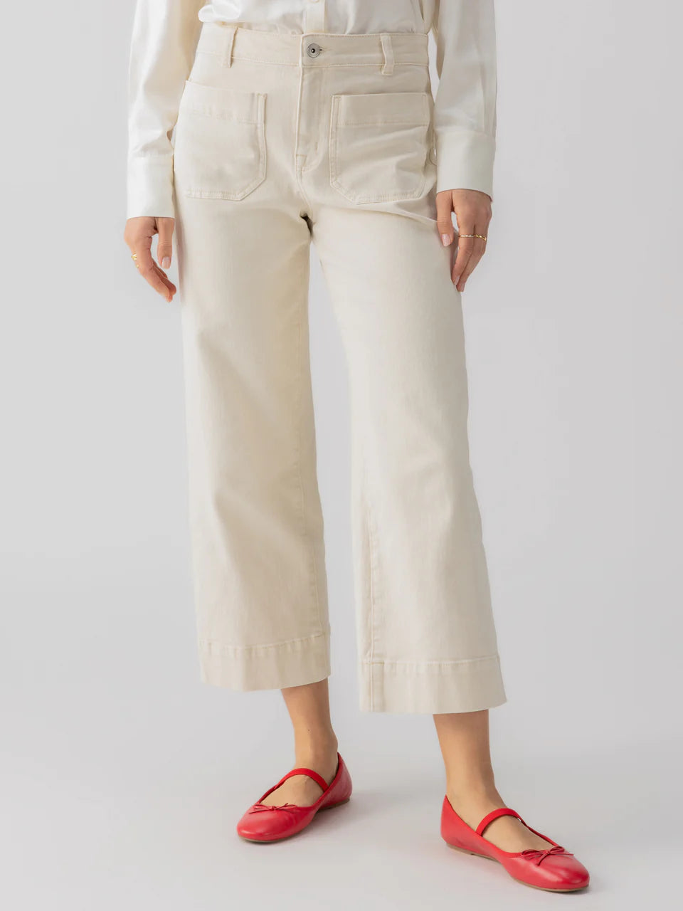 The Marine Standard Rise Denim Pant-Bleached White