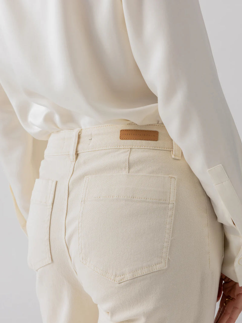 The Marine Standard Rise Denim Pant-Bleached White