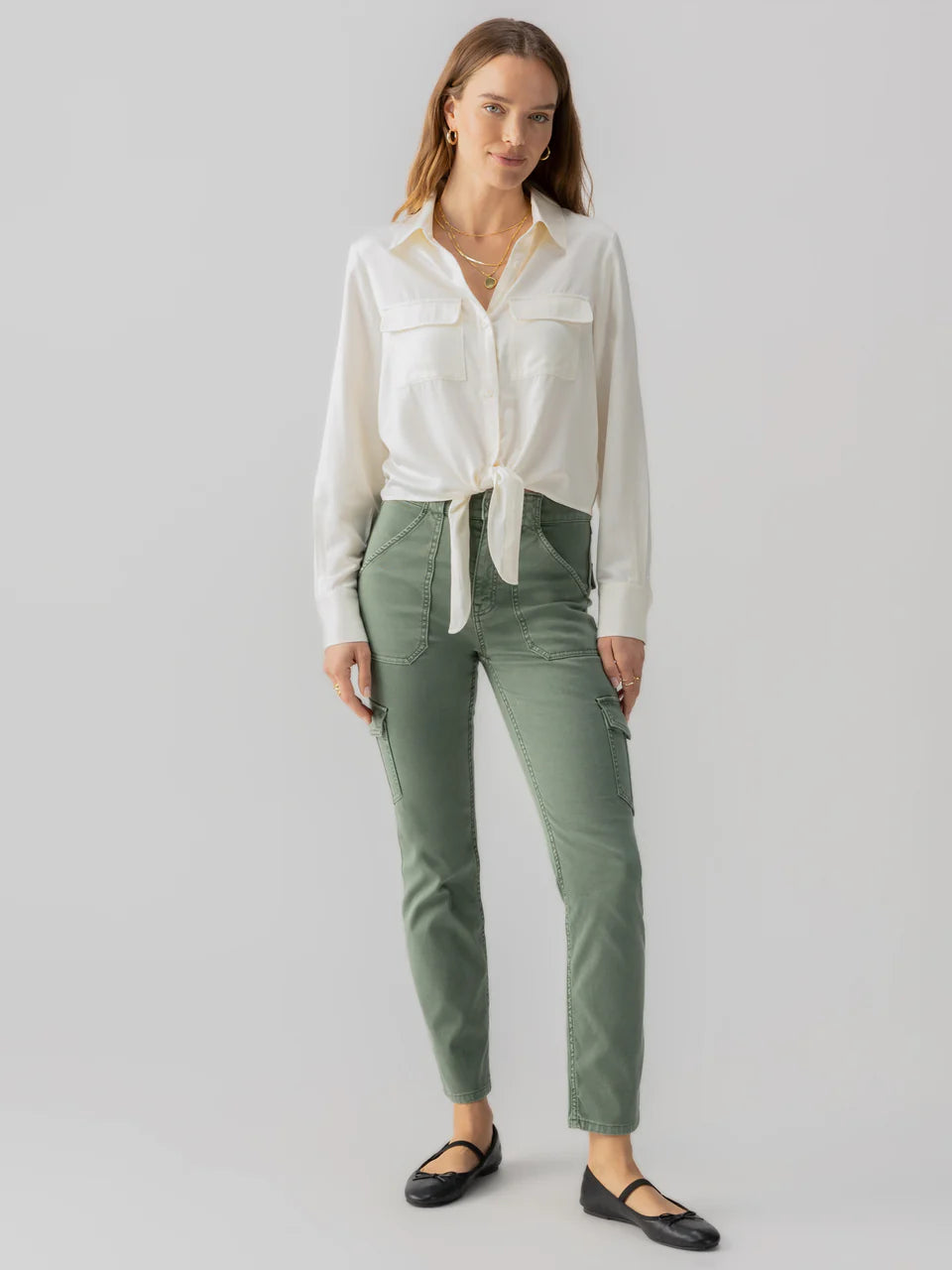 SCULPTED HAYDEN STANDARD RISE CARGO PANT