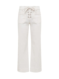Lace Up Marine Jean Chalk