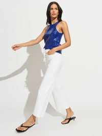 Lace Up Marine Jean Chalk