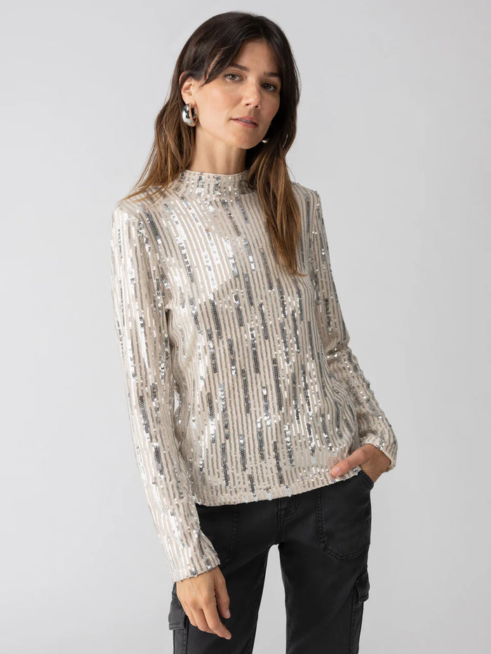 Sequin Mock Top Lets Celebrate