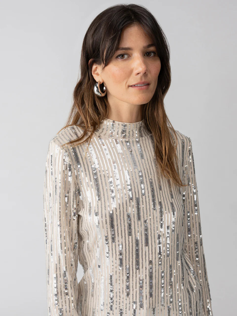 Sequin Mock Top Lets Celebrate