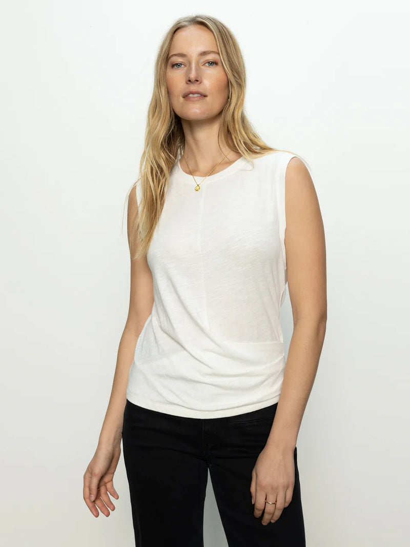 Draped Tank White