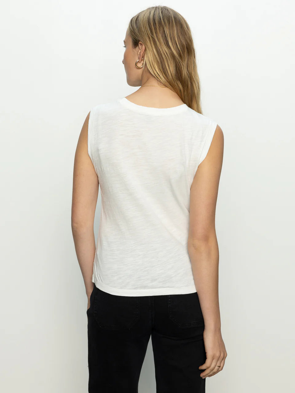 Draped Tank White