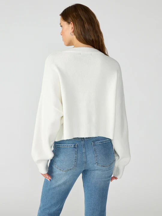 Easy Breezy V-Neck Pullover Sweater Milk