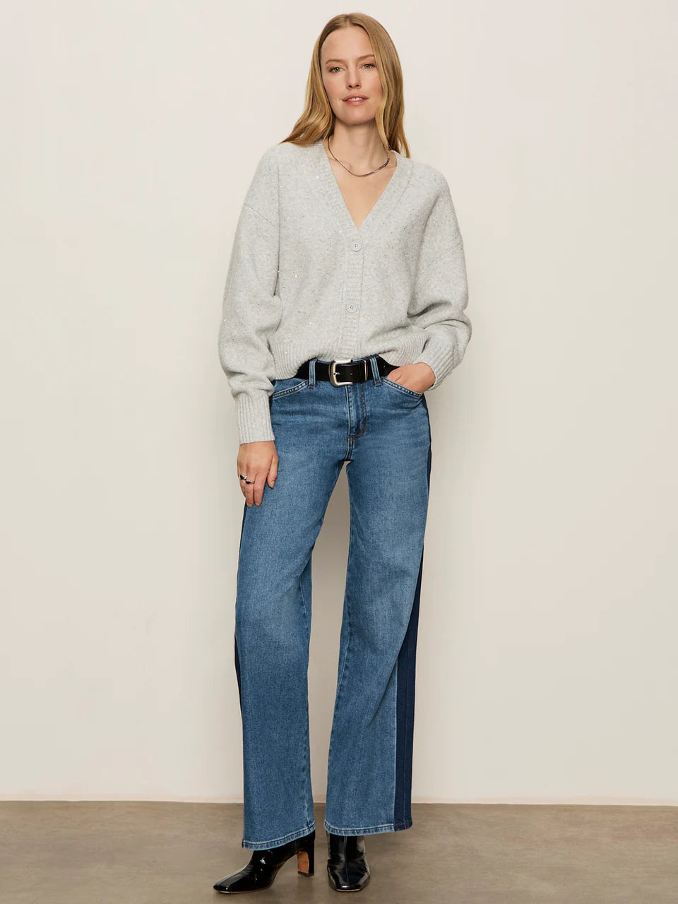 Shimmer Cardi Heather Grey Sparkle