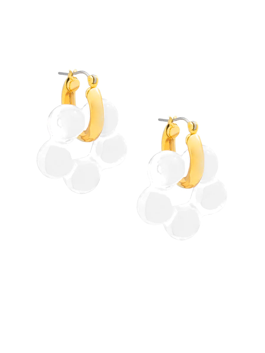 2-in-1 Lucite Flower Drop Earring