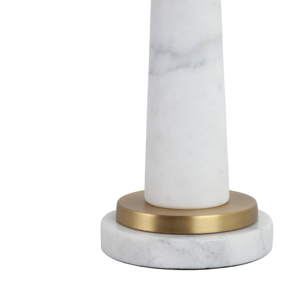 28" Amaya Marble Table Lamp, White