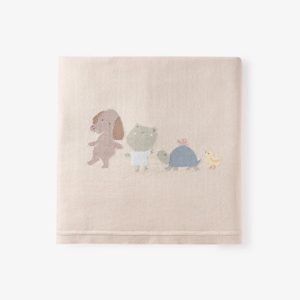 POND FRIENDS COTTON KNIT BLANKET