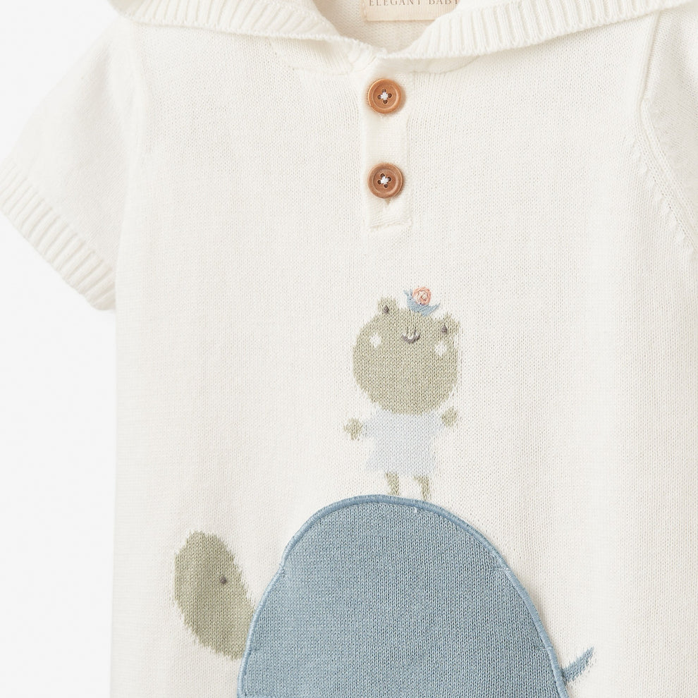 POND FRIENDS HOODED PULLOVER + ORGANIC MUSLIN SHORT SET