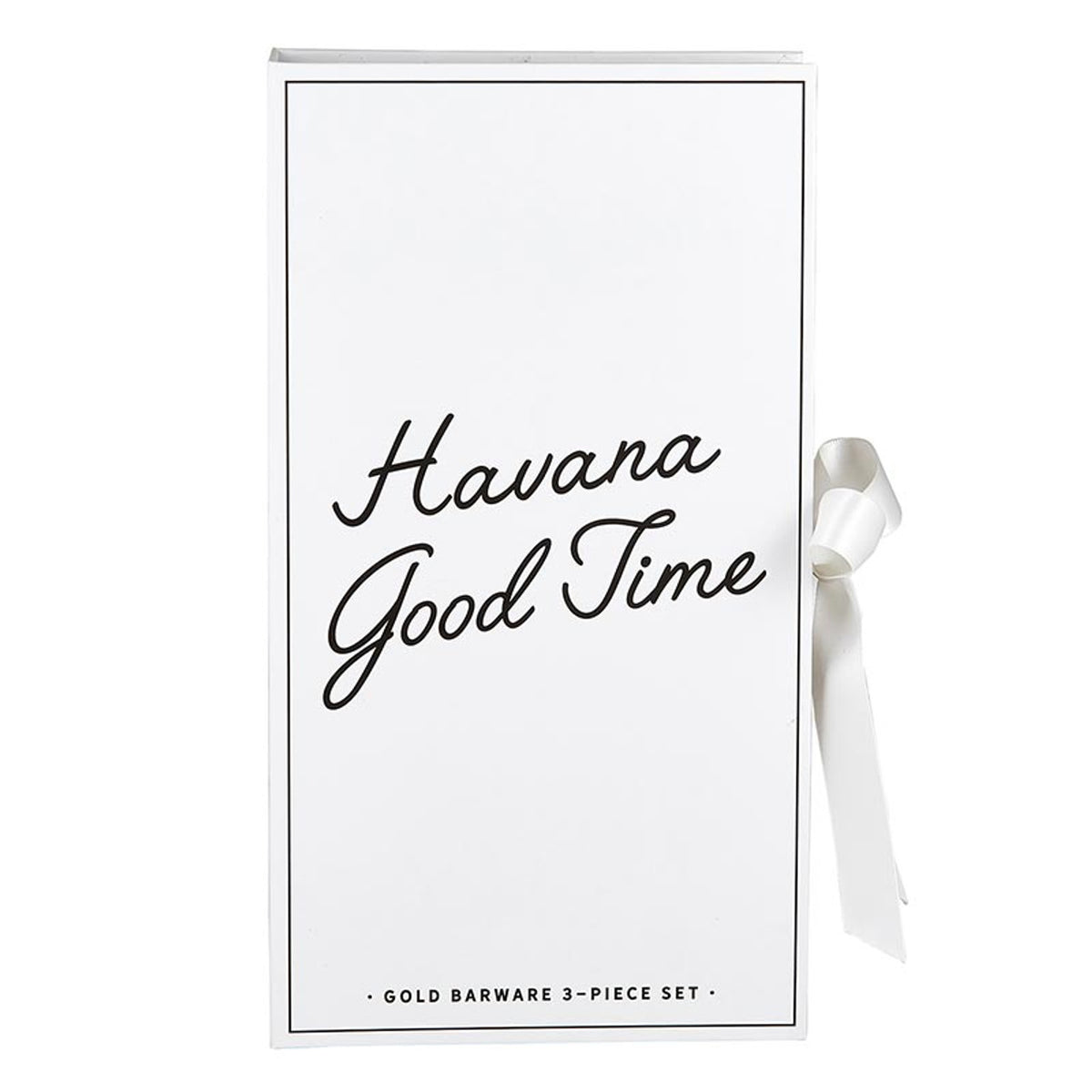 Gold Barware Book Box - Havana Good Time