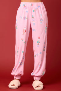 Soft Touch Fleece Nutcracker Prints Jogger Pants