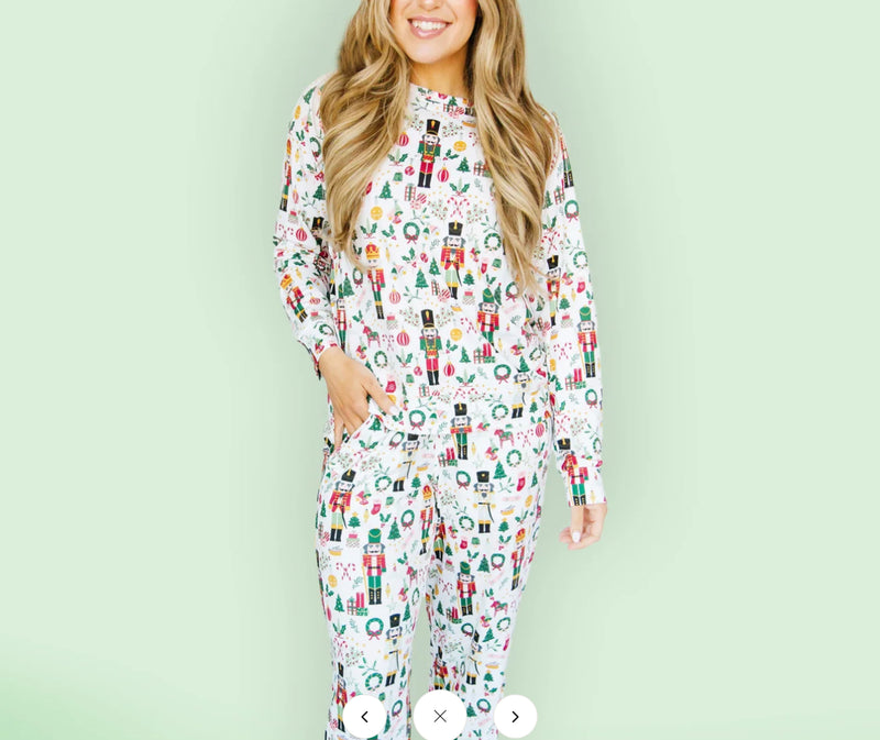 Mary Square Cozy Comfy Christmas Polyester Blend 2 Piece Pajama Pant Set
