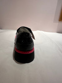 Patent Westside Black Loafers with Pink Trim